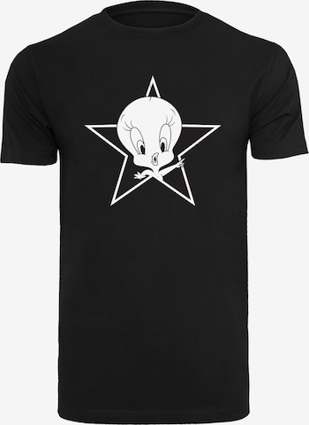 T-Shirt 'Looney Tunes Tweetie' F4NT4STIC en noir : devant