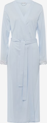 Hanro Long Bathrobe 'Zelda' in Blue: front