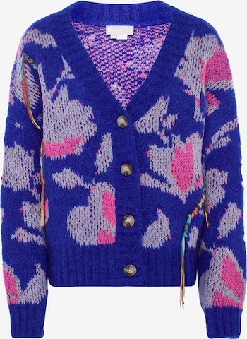 Jalene Knit Cardigan in Blue: front