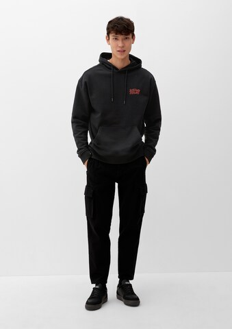 QS Sweatshirt in Schwarz