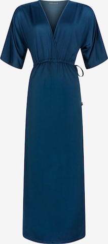 Chic by Lirette Jurk 'Kimono Lotus Natural' in Blauw: voorkant