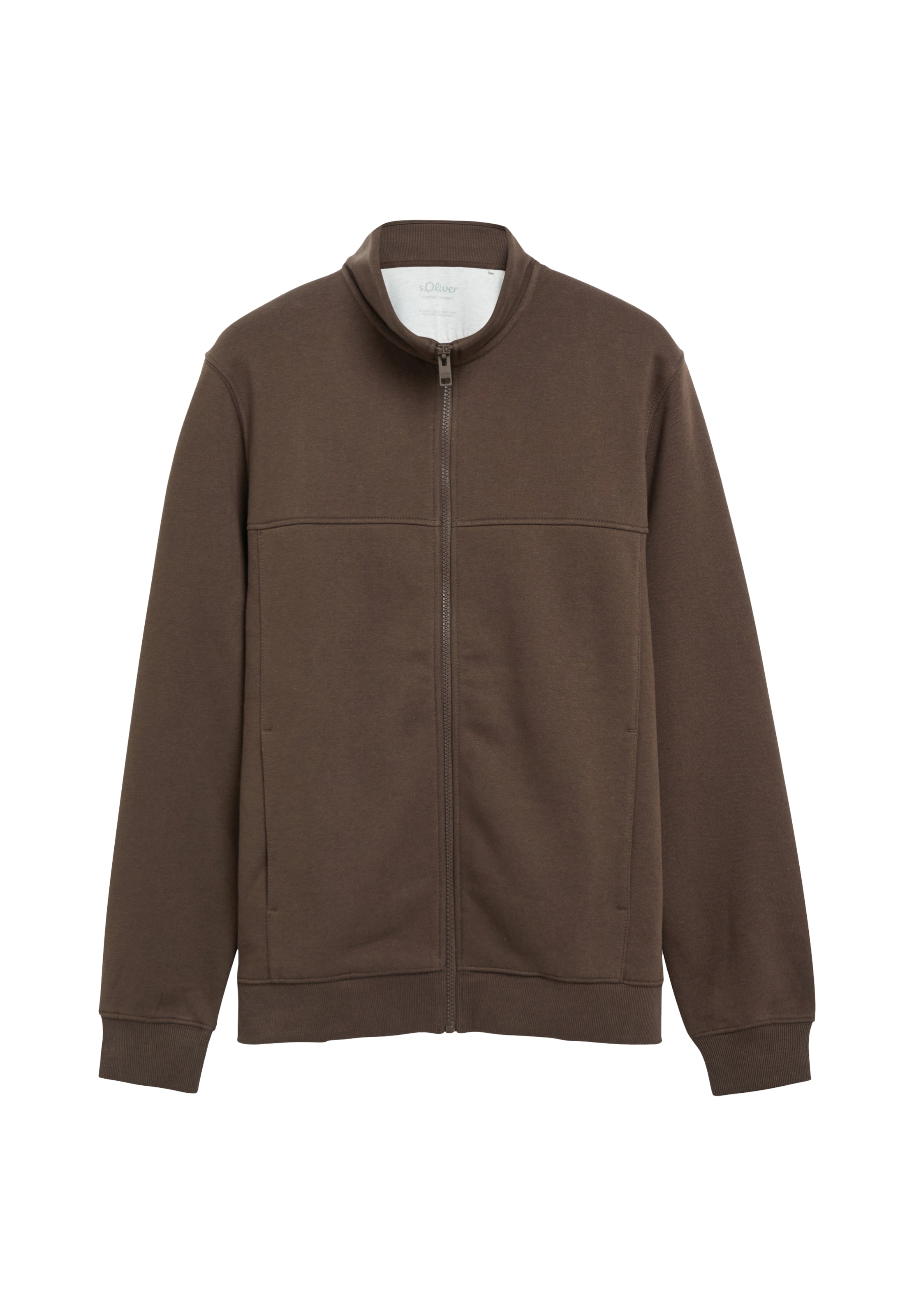 s.Oliver Sweatjacke in Braun: Vorderseite