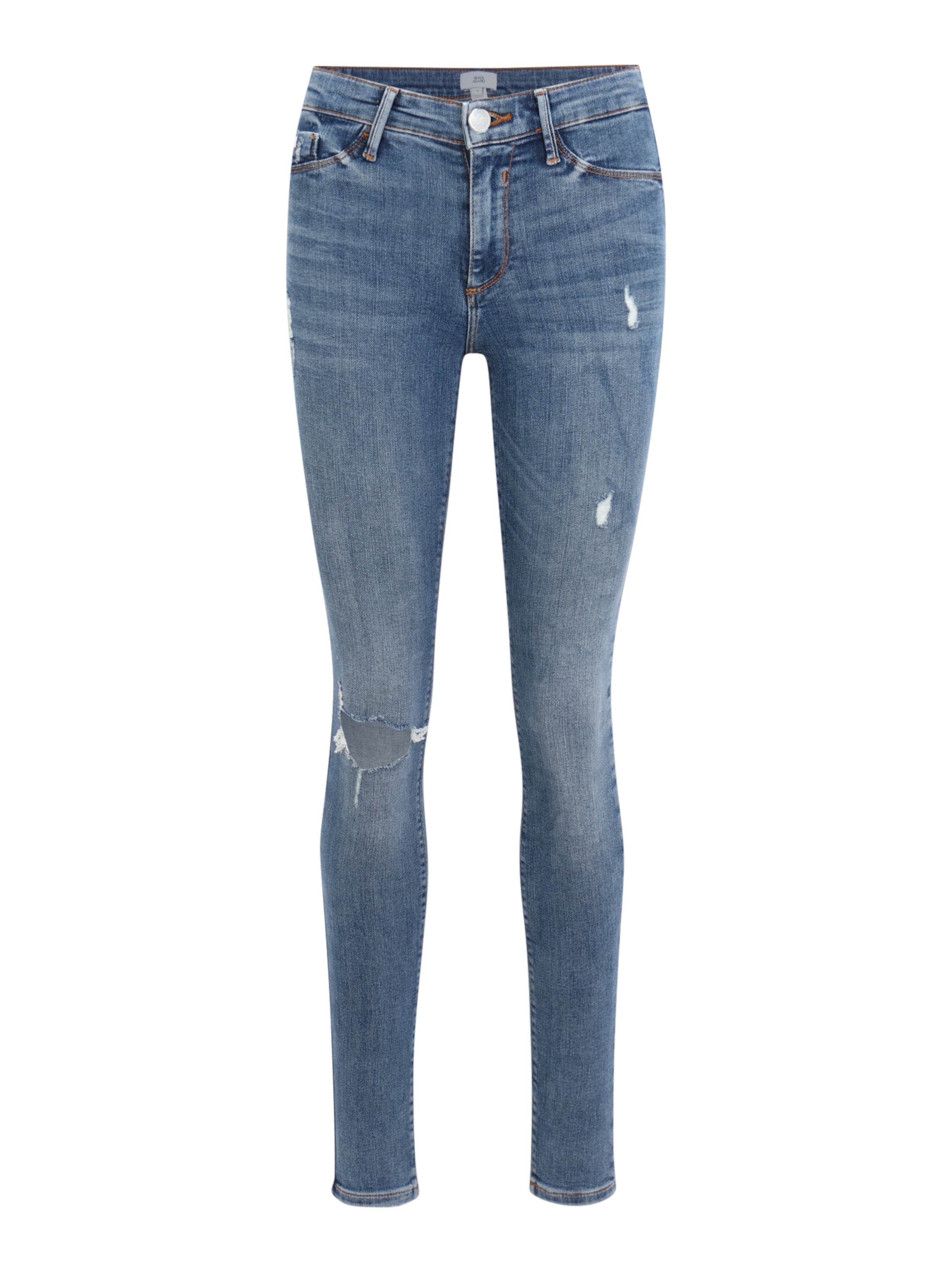 Frauen Große Größen River Island Tall Jeans 'MOLLY HERMAN' in Blau - BL01733