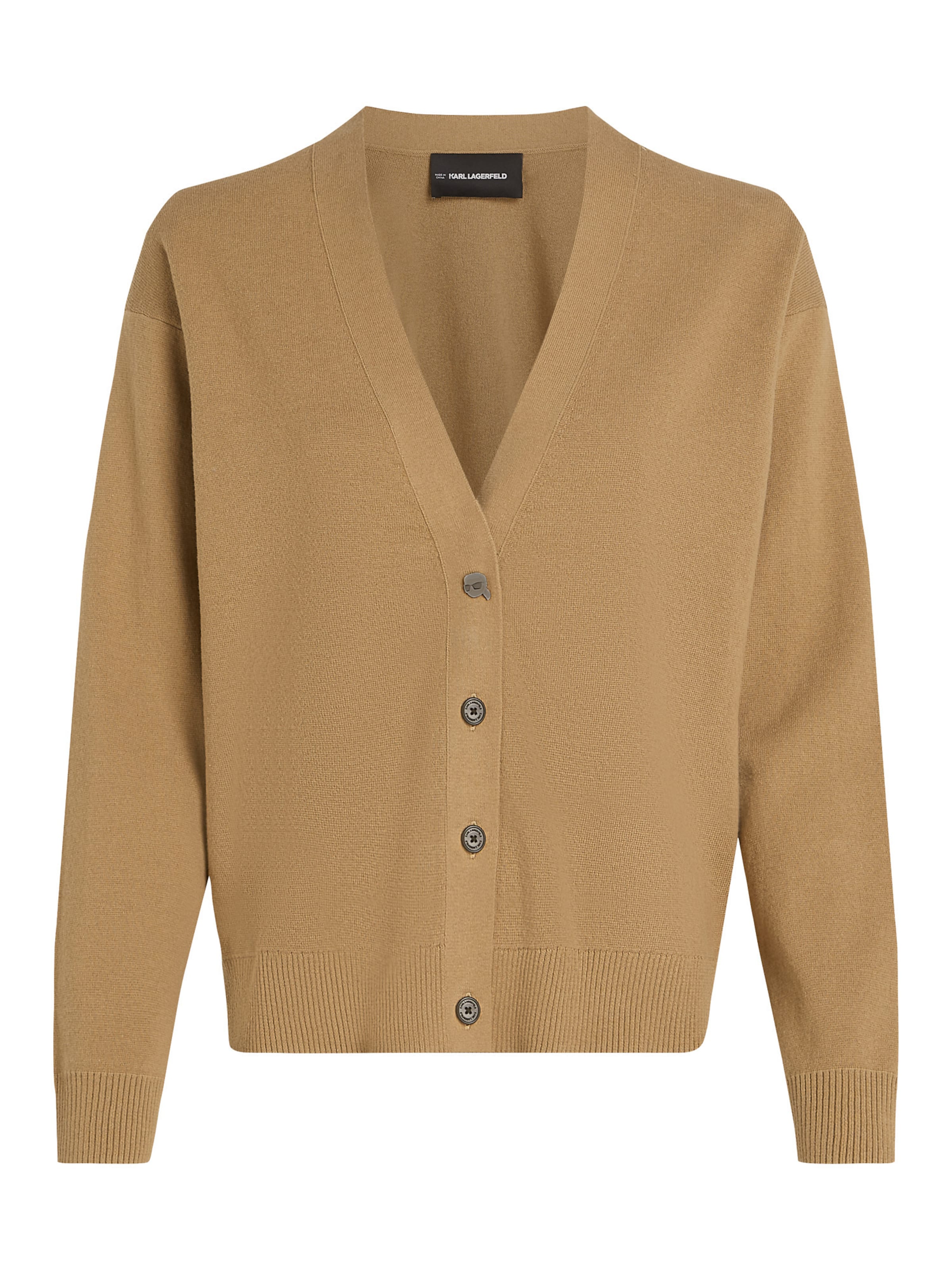 Karl Lagerfeld Kardigán 'Ikon' - Hnedá: predná strana
