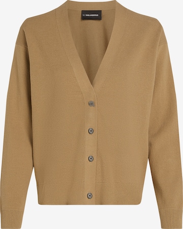 Karl LagerfeldKardigan 'Ikon' - smeđa boja: prednji dio
