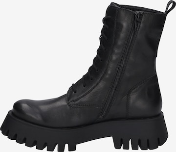 JOSEF SEIBEL Lace-Up Ankle Boots in Black: front