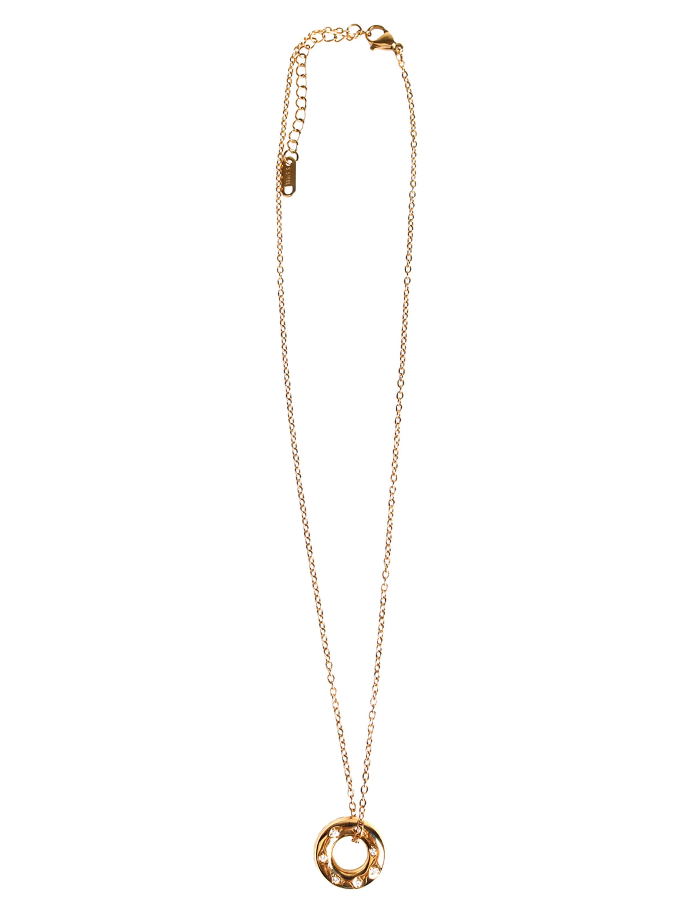 Capelli New York Kragen 'Halskette mit Strass aus Edelstahl 18K vergoldet'‌‌‌‌‌‌‌‌‌ in Gold: Vorderseite