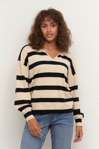 Cream Sweater in Beige: front