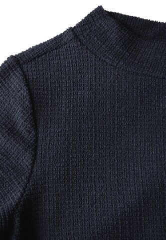 CECIL Strukturkleid in Unifarbe in Blau