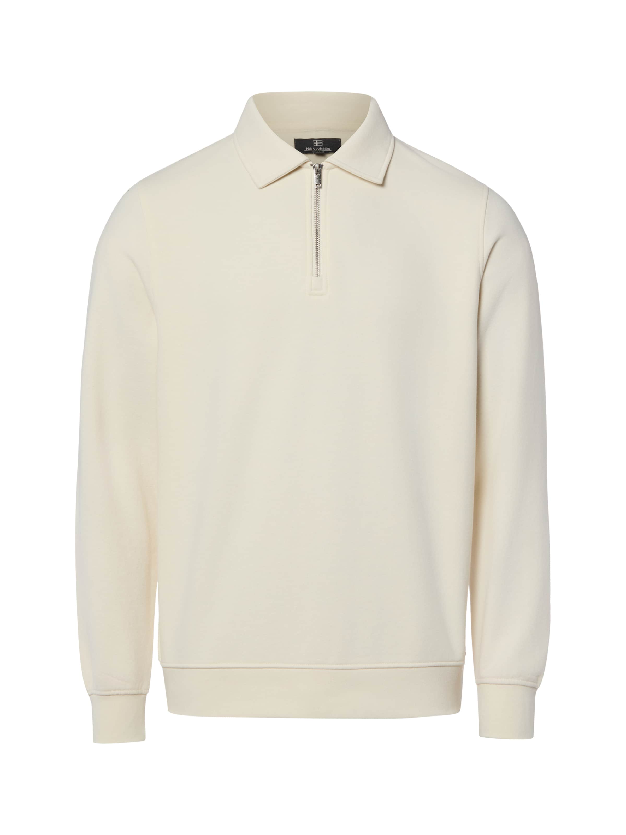 Sweat-shirt Nils Sundström en blanc : devant