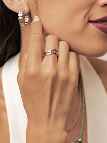 Hey Happiness Ring 'Wave Open'‌‌‌‌‌‌‌‌ in Silber