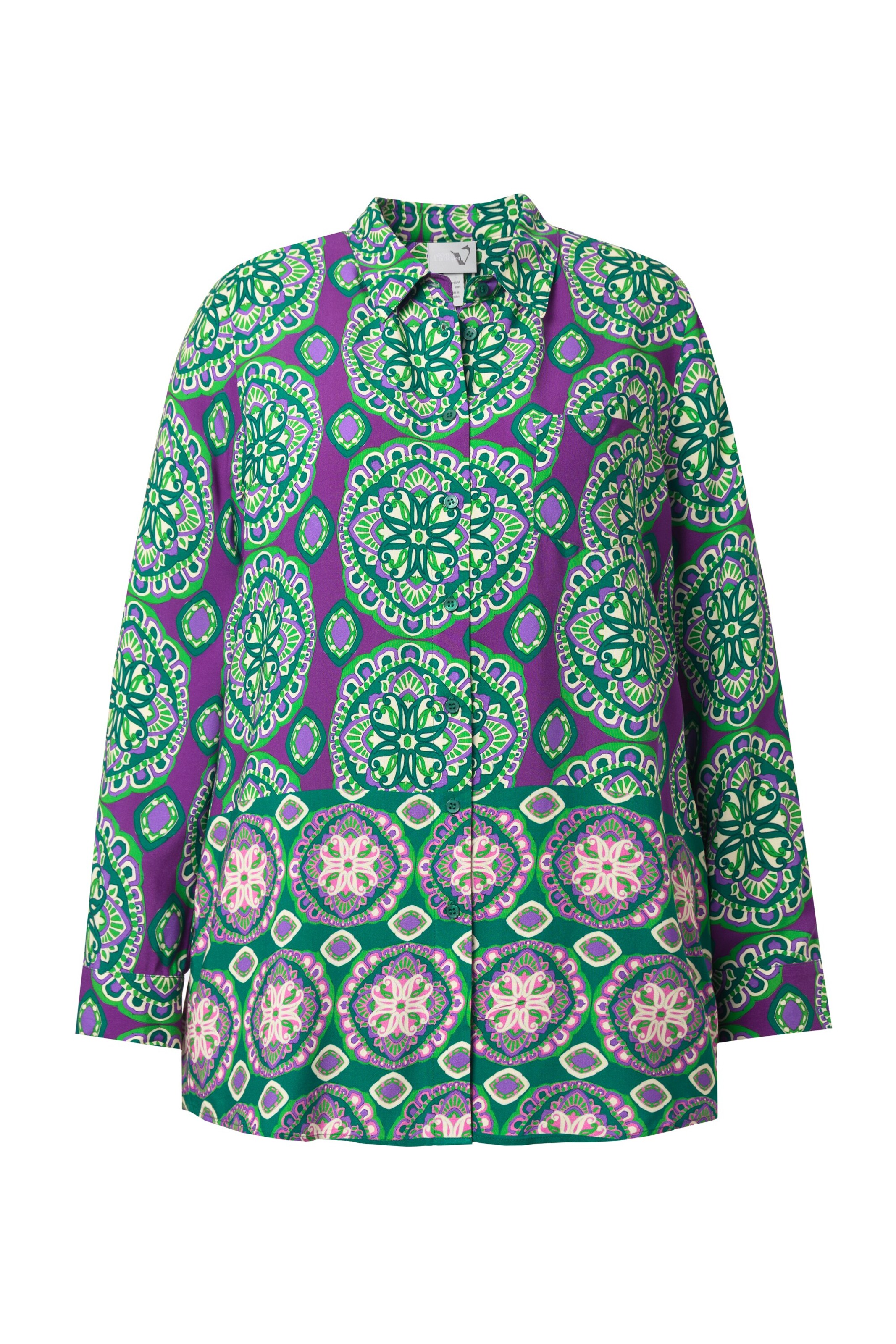 Ulla Popken Blouse in Green: front