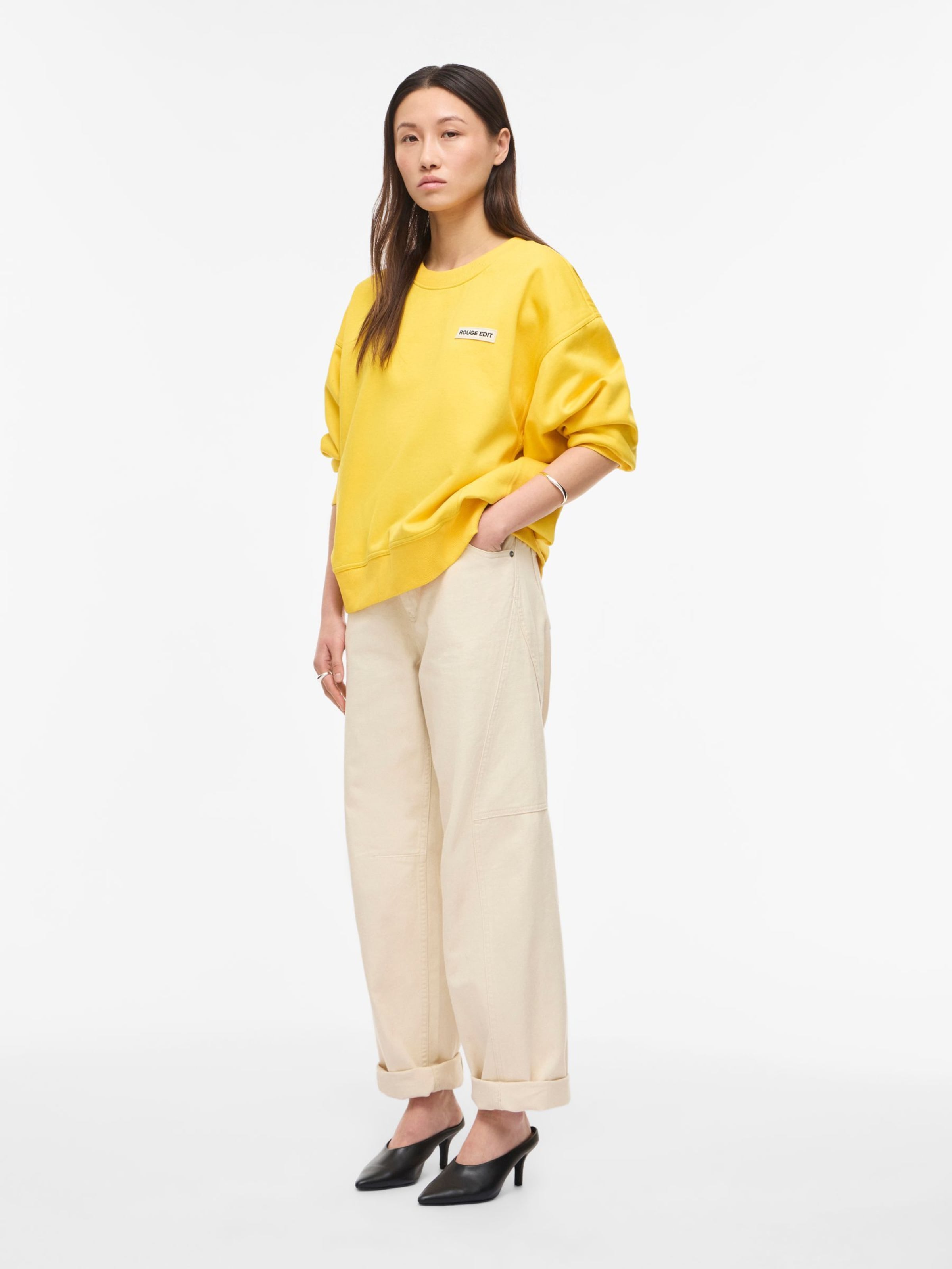 Sweat-shirt ROUGE EDIT en jaune