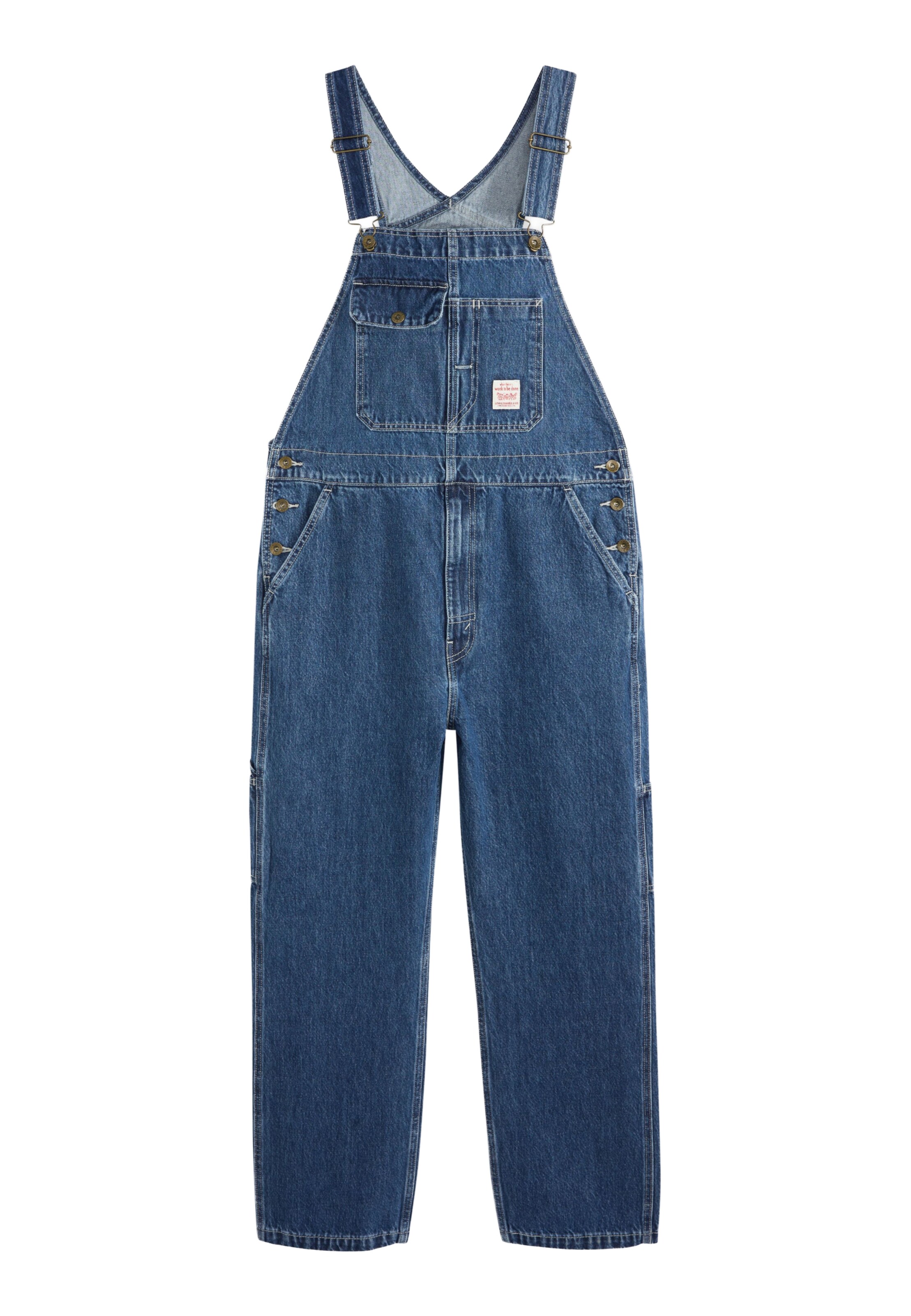 kék farmer LEVI'S ® Kantáros farmer 'LOOSE OVERALLS' - 31-32, Termék nézet