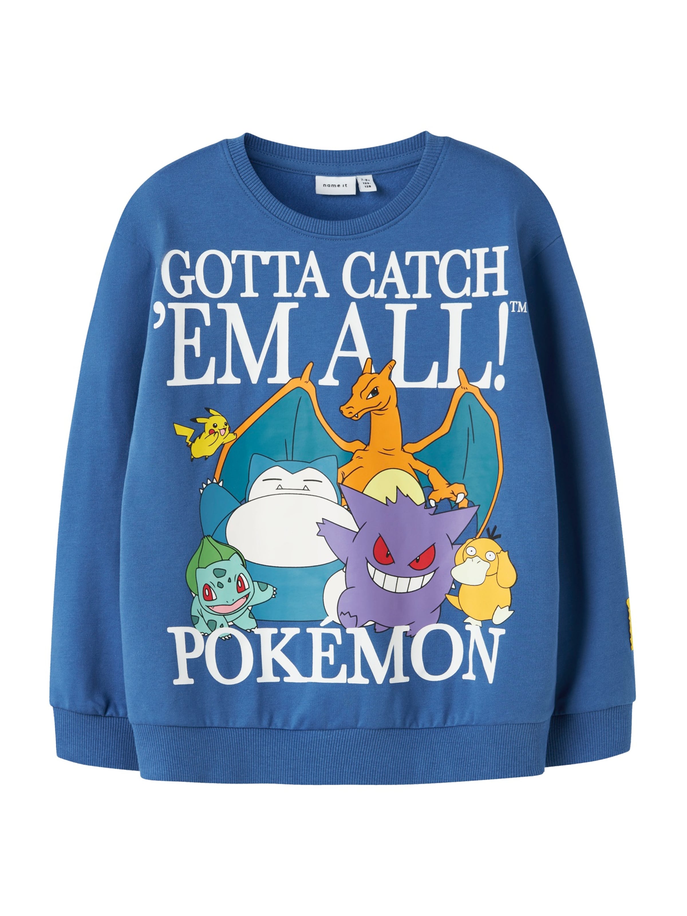 NAME IT Sweatshirt 'NKMJOBI POKEMON' in Blue: front