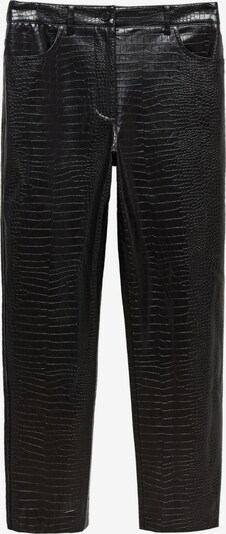 MANGO Spodnie 'CROCO' w kolorze czarnym, Podgląd produktu