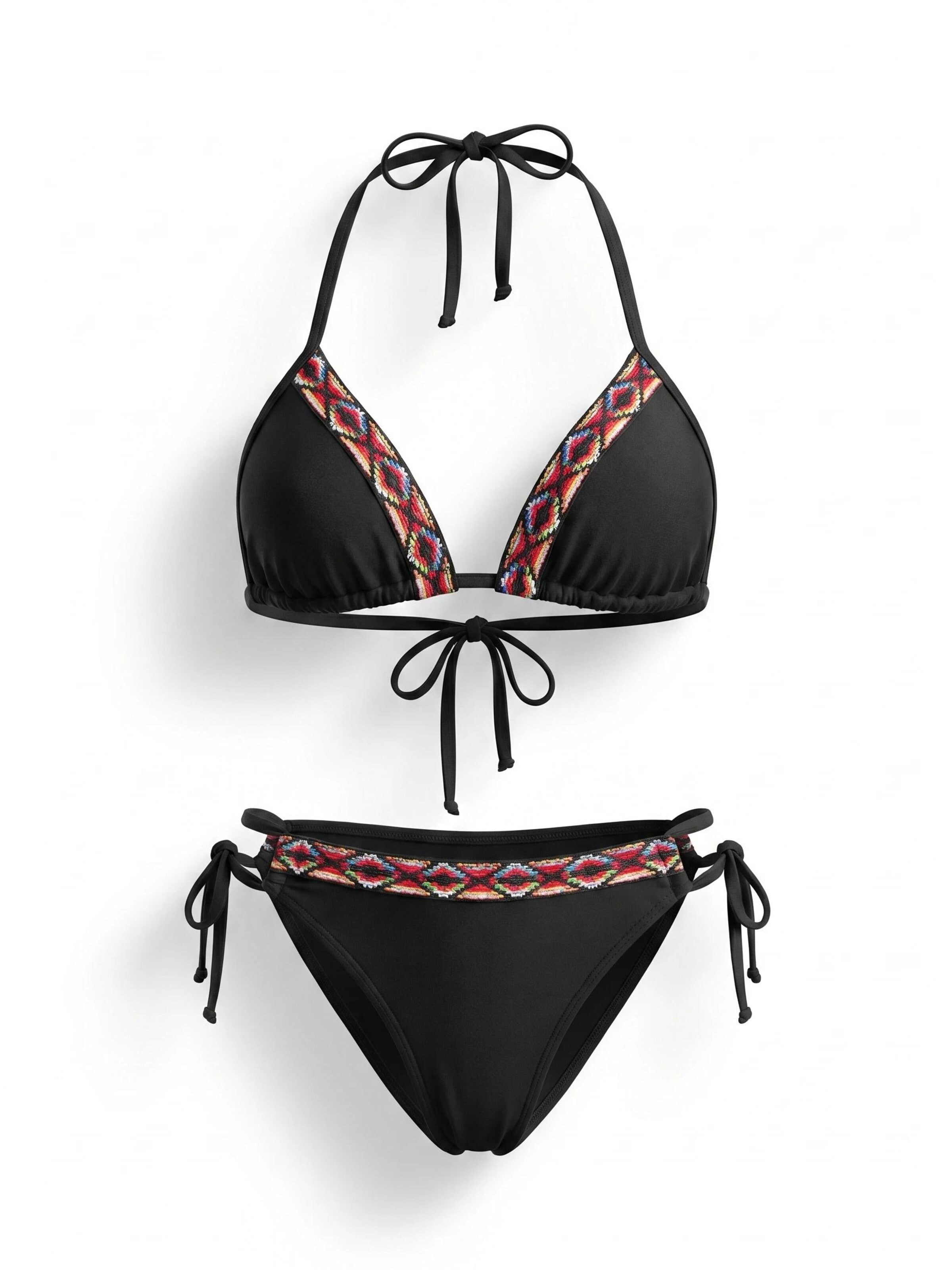 Cupshe Triangel Bikini 'Triangle'‌‌‌‌‌‌‌‌‌ in Schwarz