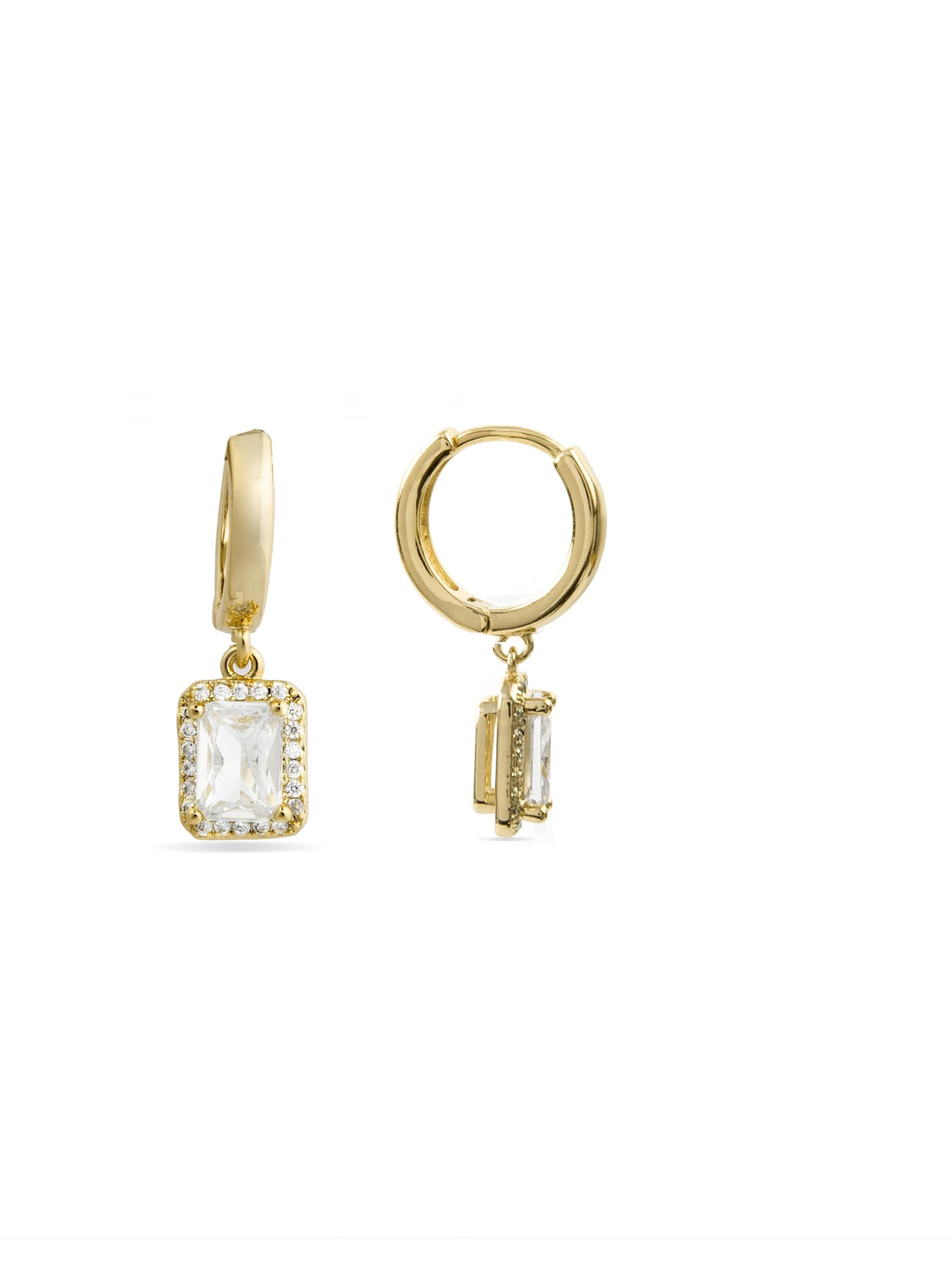 Luxenter Earrings 'Silya' in White: front