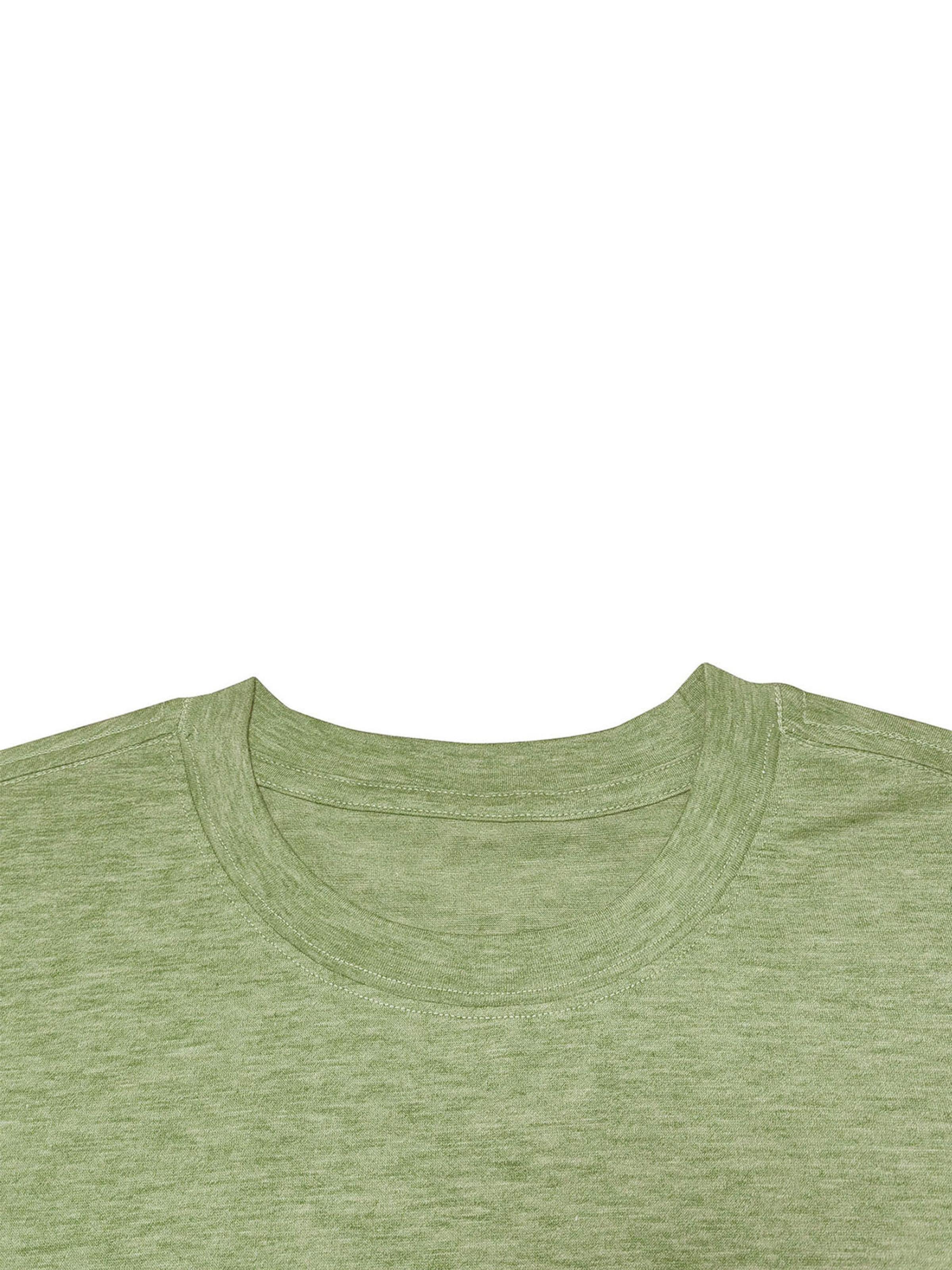 GORHEY Shirt 'Women's Summer Short-Sleeve Shirt with Daisys Tees' in Green