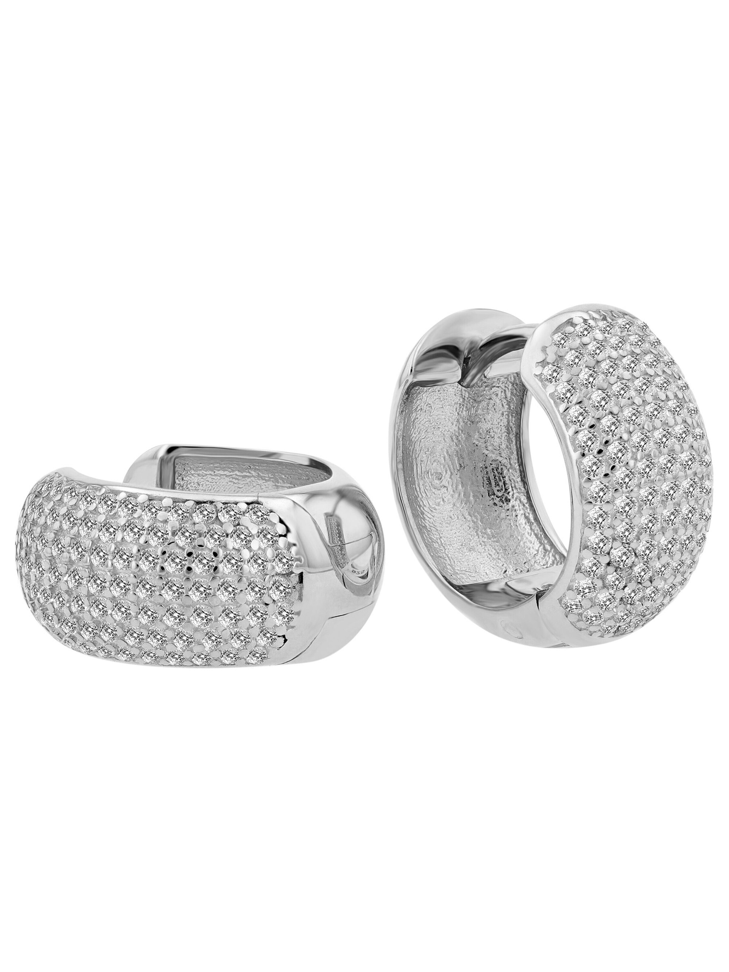 Akzent Earrings '"Lavande" aus 925 Sterlingsilber, rhodiniert, langlebig' in Silver: front