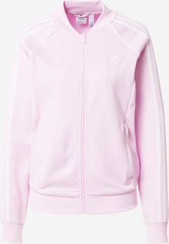 ADIDAS ORIGINALS Zip-Up Hoodie 'Adicolor Classics Sst' in Pink: front