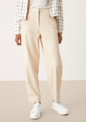 Regular Pantalon chino s.Oliver BLACK LABEL en beige : devant