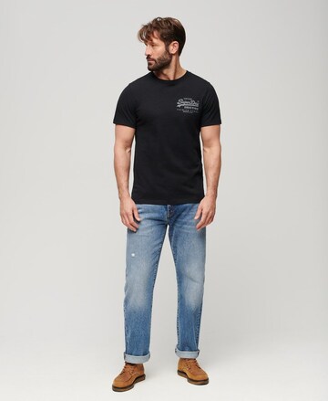 T-Shirt 'Heritage' Superdry en noir