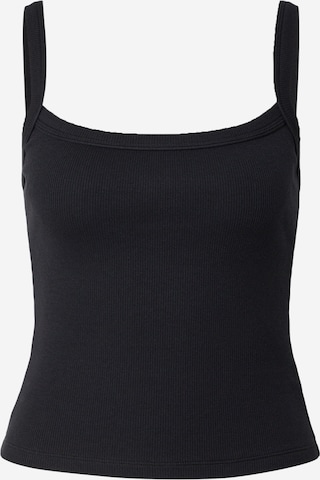 Abercrombie & FitchTop - crna boja: prednji dio