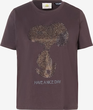 PRINCESS GOES HOLLYWOOD - Camiseta 'Snoopy Smile' en marrón: frente