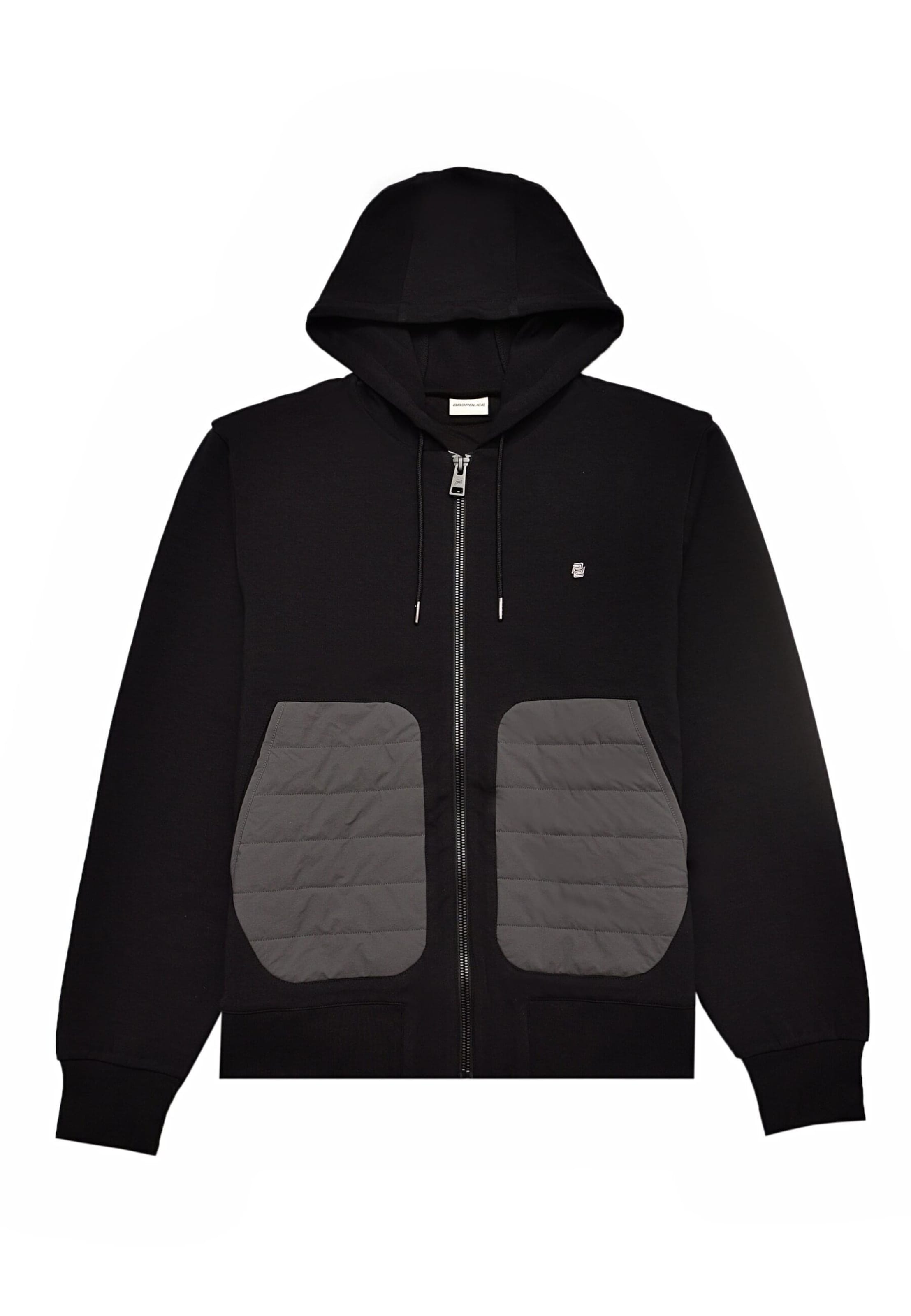 883Police Sweat jacket 'Millsap' in Black: front