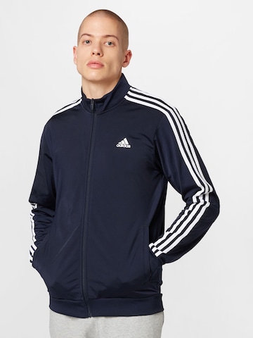 ADIDAS SPORTSWEAR Μπουφάν άσκησης 'Essentials Warm-Up' σε μπλε: μπροστά