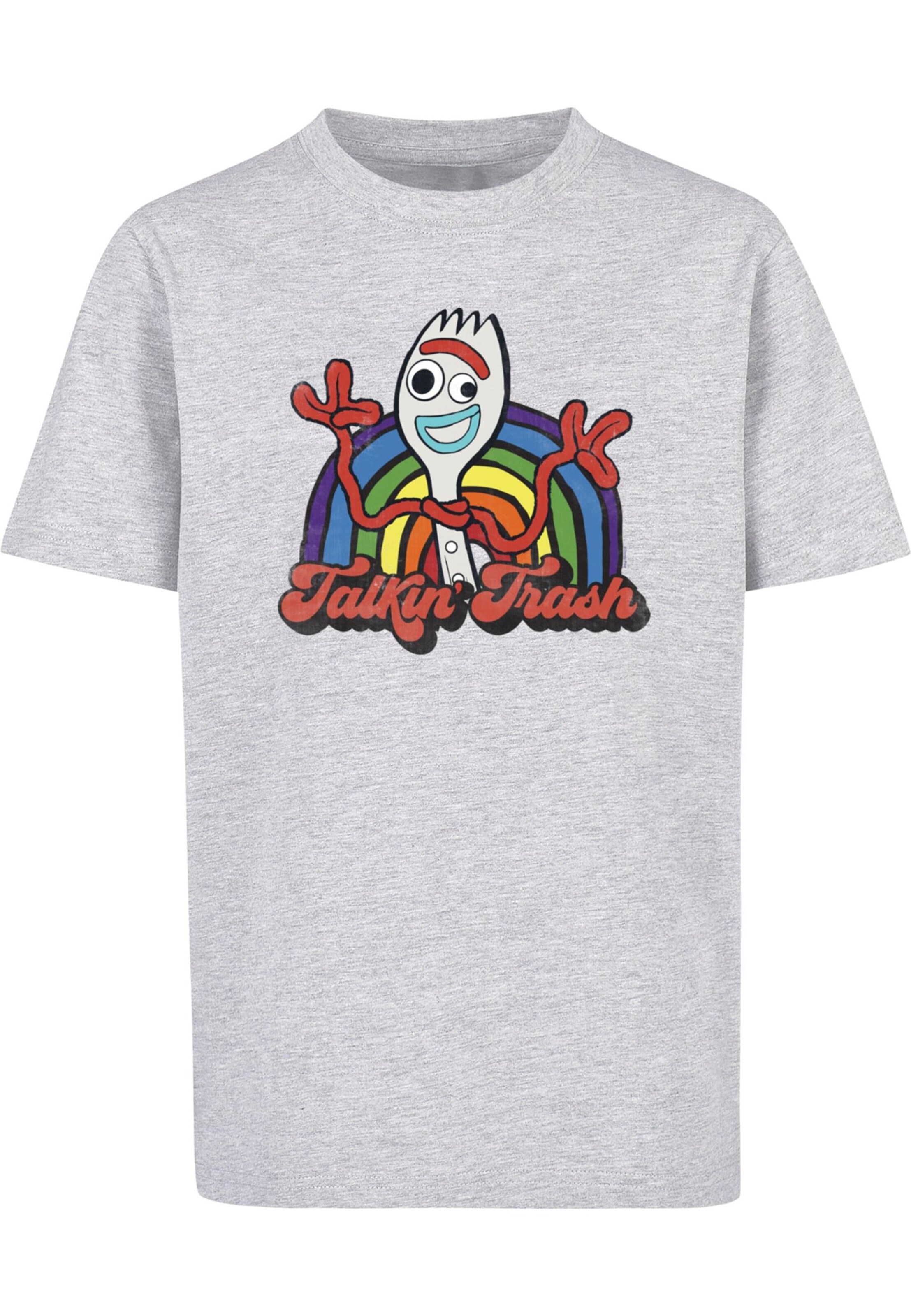 T-Shirt 'Toy Story 4 - Forky Talkin Trash' ABSOLUTE CULT en gris : devant