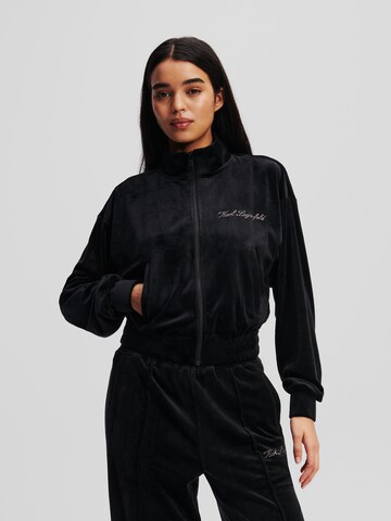 Veste de survêtement 'HOTEL' Karl Lagerfeld en noir : devant