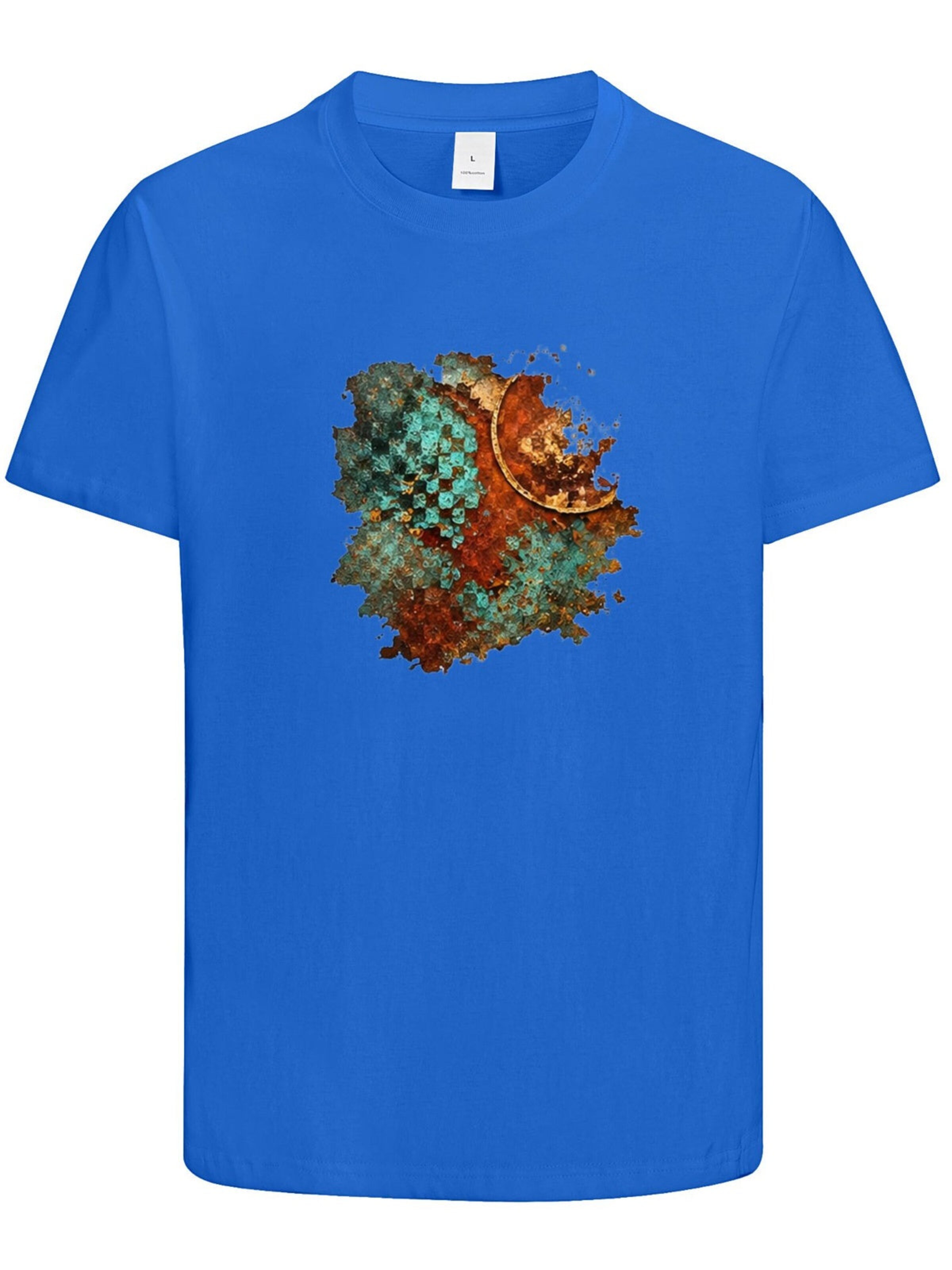 HUSKSWARE Shirt 'Grafik'‌‌‌‌‌‌‌ in Blau: Vorderseite