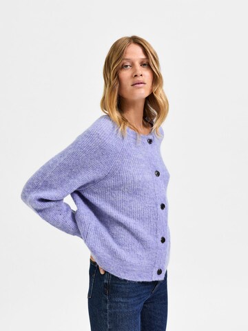 SELECTED FEMME Knit Cardigan 'Lulu' in Purple