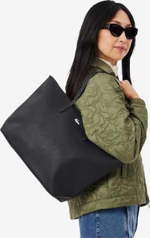 LACOSTE Torba shopper 'Lacoste Sac Cabas Anna zippé Noir Farine' w kolorze czarny