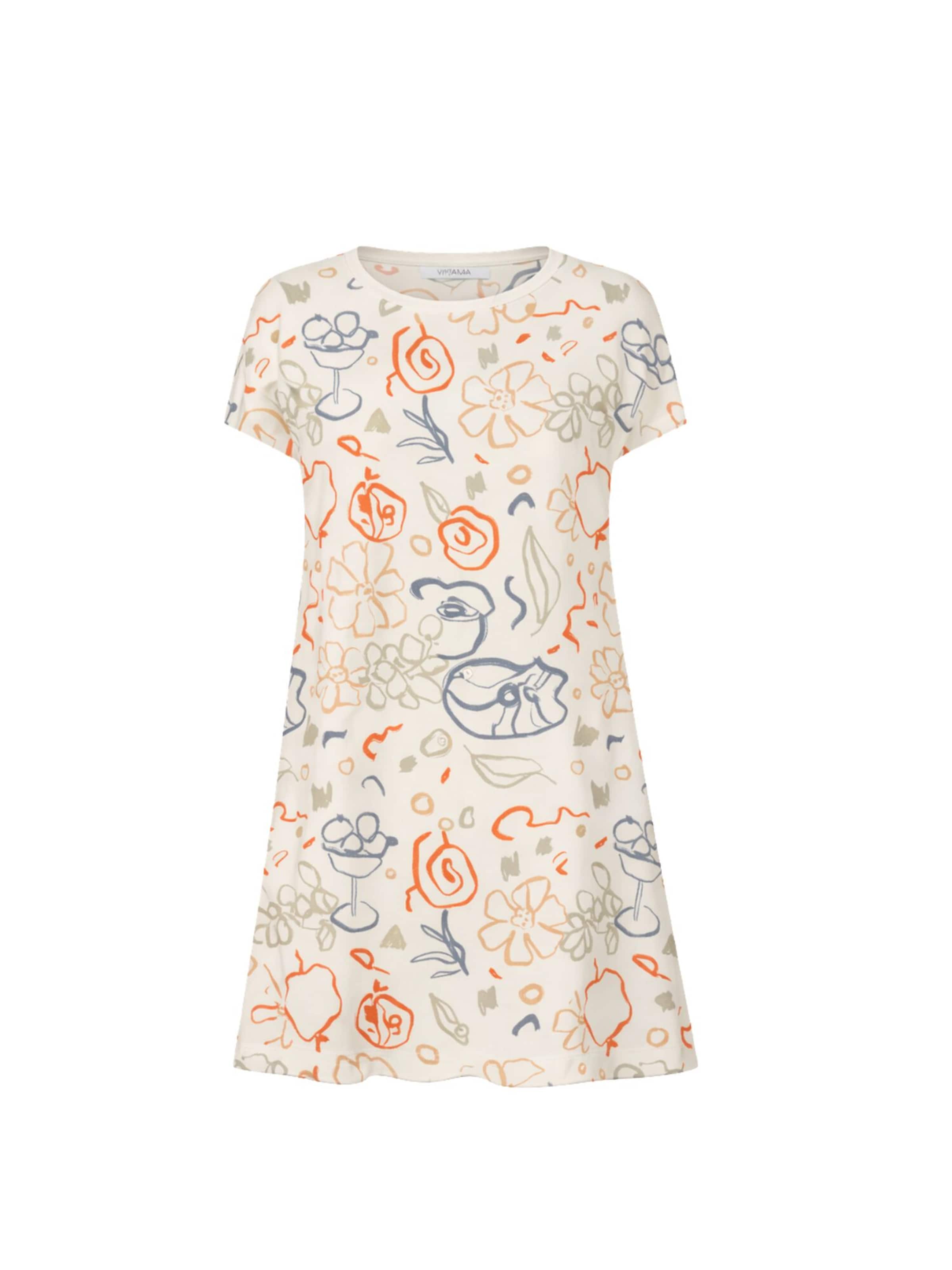 Chemise de nuit 'Clair print' Myjama en blanc : devant