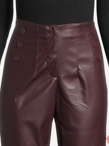Orsay Regular Pleat-Front Pants 'Highdart' in Red