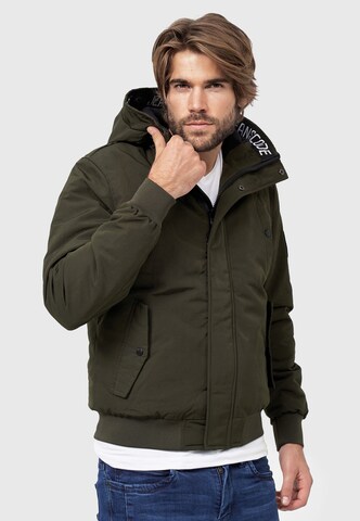 INDICODE JEANS Winter Jacket 'Albany' in Green: front