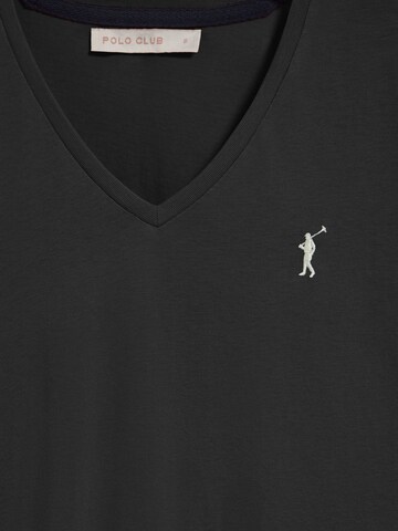 Polo Club Shirt in Schwarz