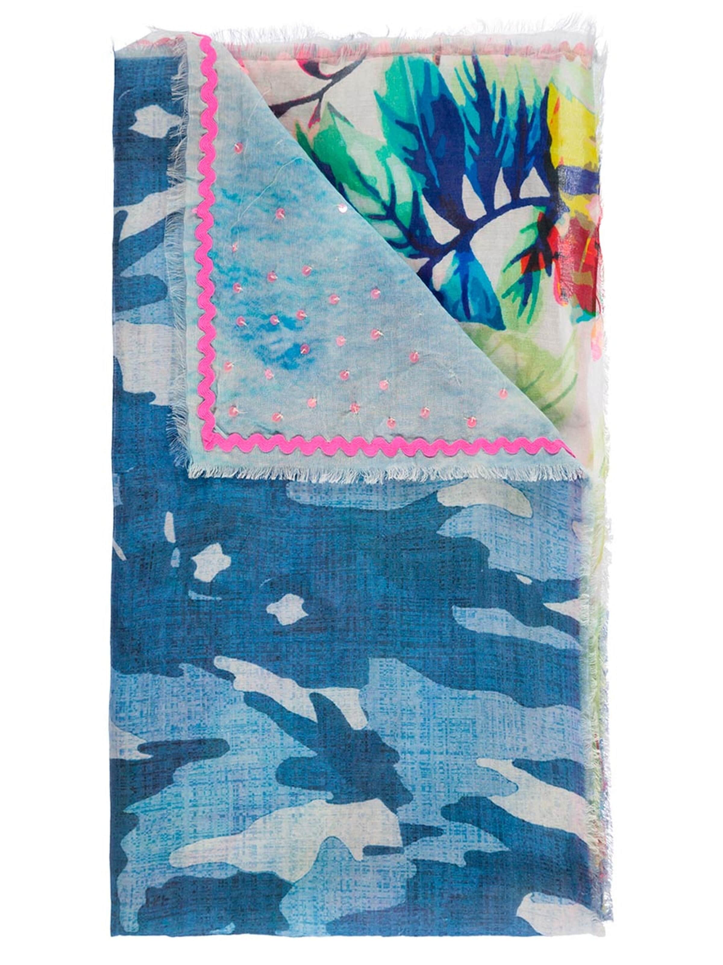 Passigatti Tuch 'Schal bunt mit Patch Design'‌‌ in Blau