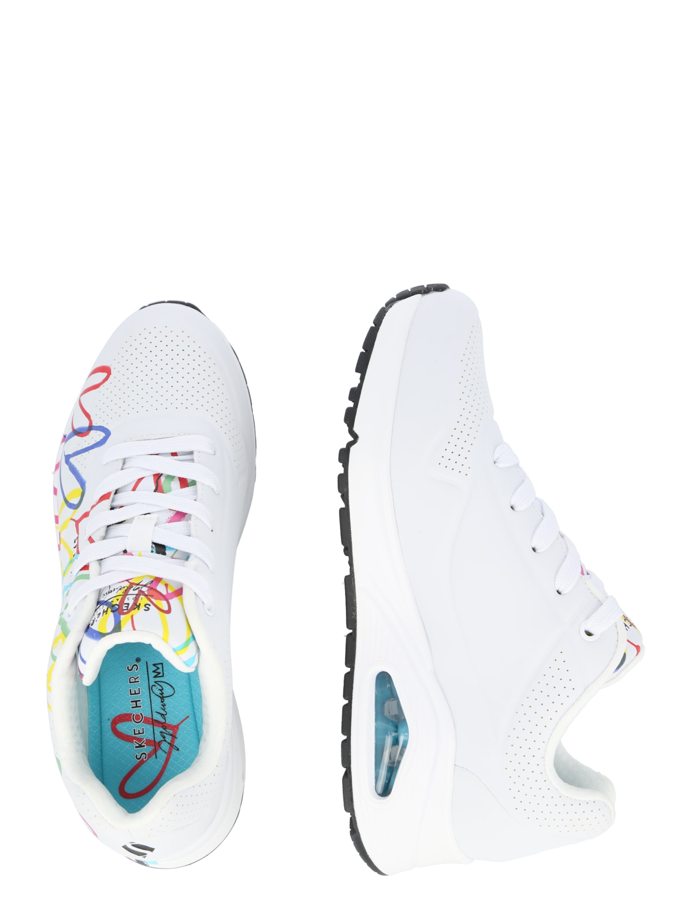 SKECHERS Σνίκερ χαμηλό 'UNO-SPREAD THE LOVE' σε λευκό