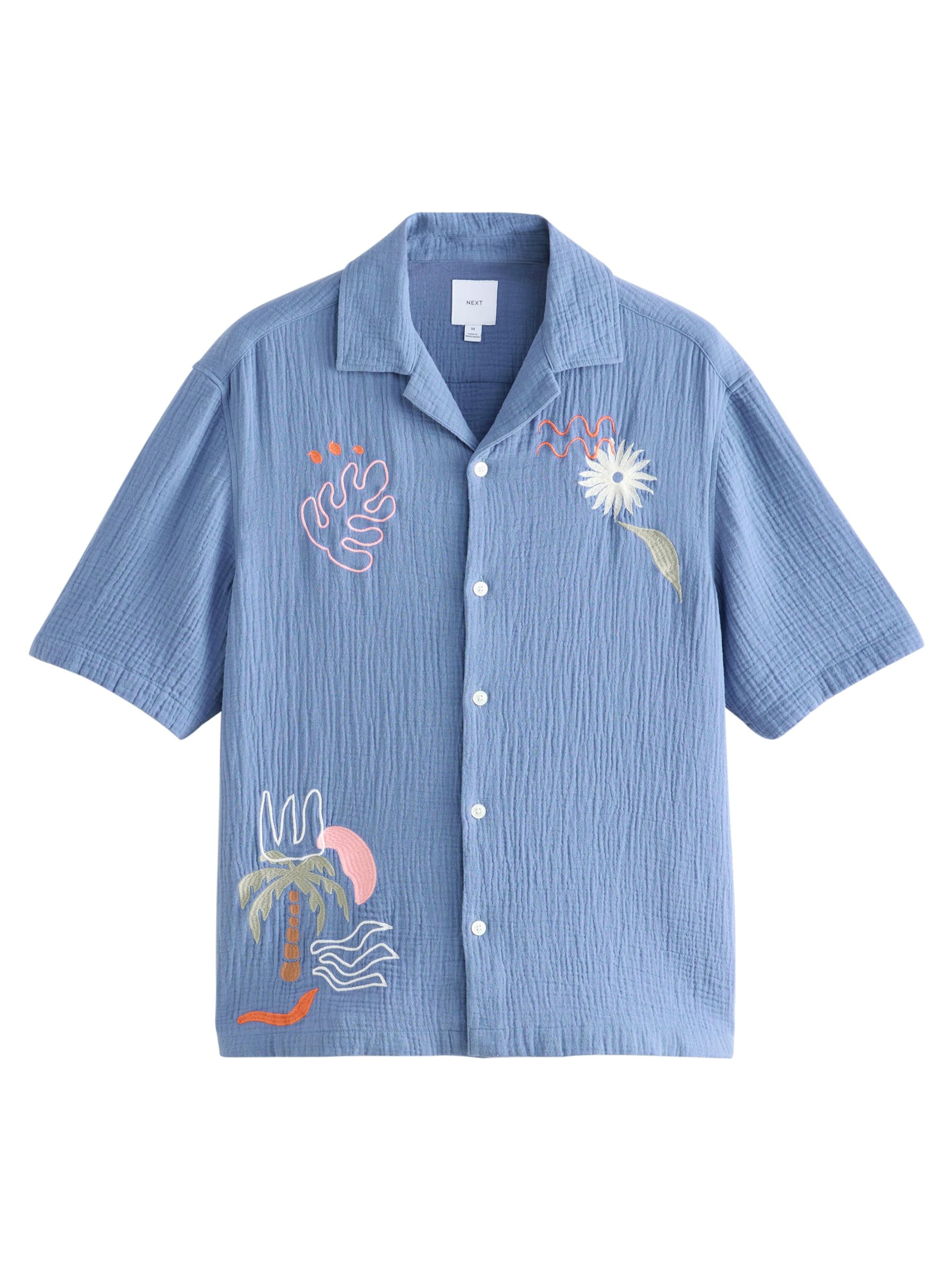 Next Средняя посадка Рубашка в Синий: спереди