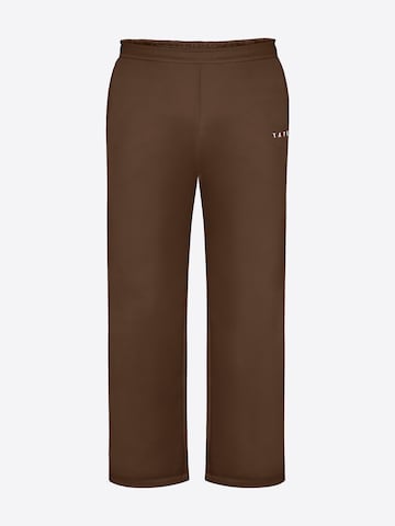 TATES Wide leg Workout Pants in Brown: front