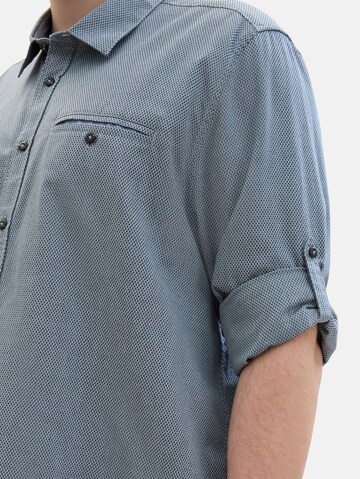 TOM TAILOR Men + Regular fit Button Up Shirt in Blue