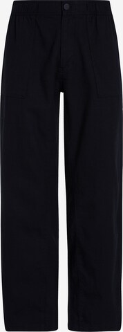 Calvin Klein Jeans Regular Pleat-Front Pants in Black: front