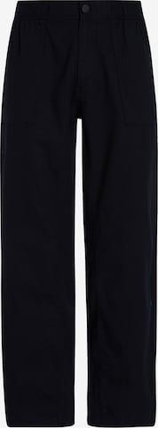 Calvin Klein Jeans Regular Pleat-Front Pants in Black: front