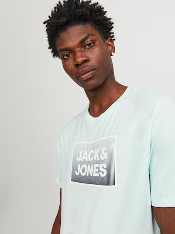 JACK & JONES T-shirt 'STEEL' i blå