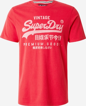 T-Shirt Superdry en rouge : devant