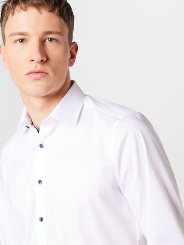 OLYMP Slim fit Button Up Shirt 'New York' in White